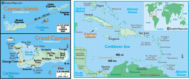 cayman islands maps, map of the cayman islands